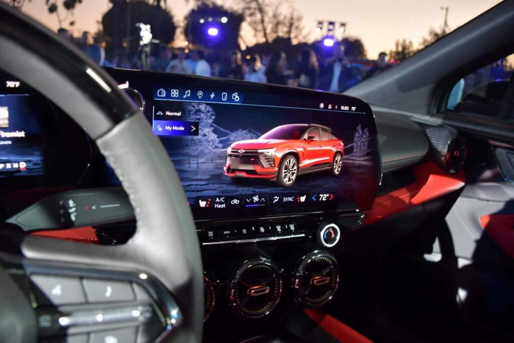 2024 Chevy Blazer EV debut touchscreen