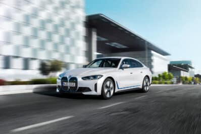 2022 BMW i4 eDrive35 front driving REL