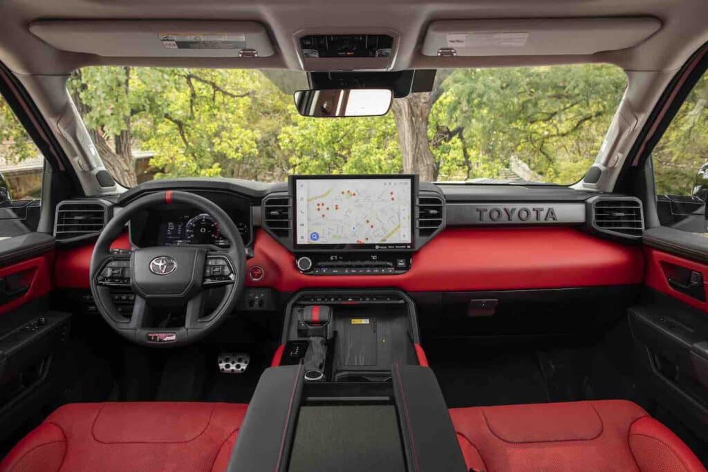 2022 Toyota Tundra TRD Pro Super White interior REL
