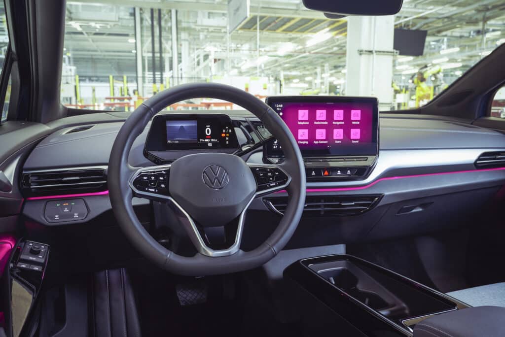 2023 VW ID.4 cockpit at plant REL