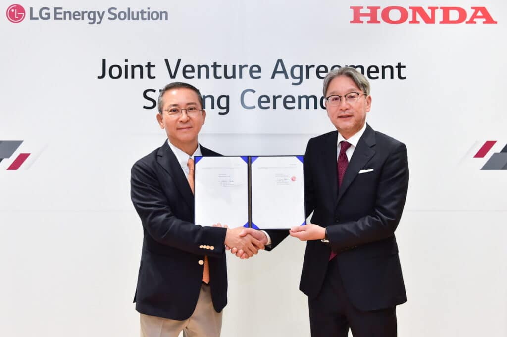 LG Energy e Honda apertam as mãos no acordo de bateria 2022 REL EV