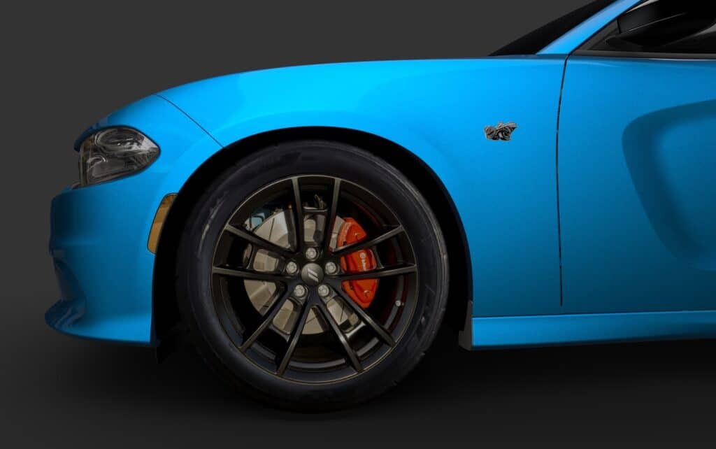 2023 Dodge Charger Super Bee blue badging REL