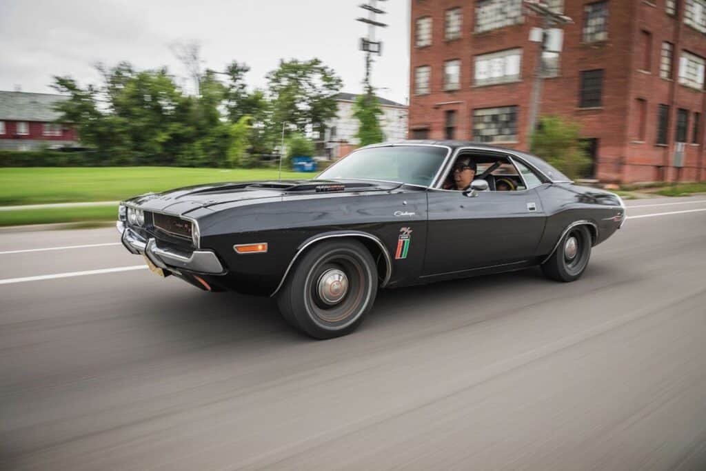 Original 1970 Dodge Challenger Black Ghost driving