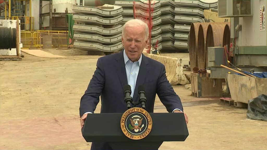 Biden talks infrastructure in LA Oct 2022