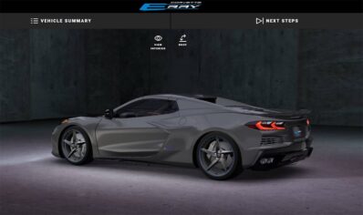 2024 Corvette E-Ray gray rear 3/4