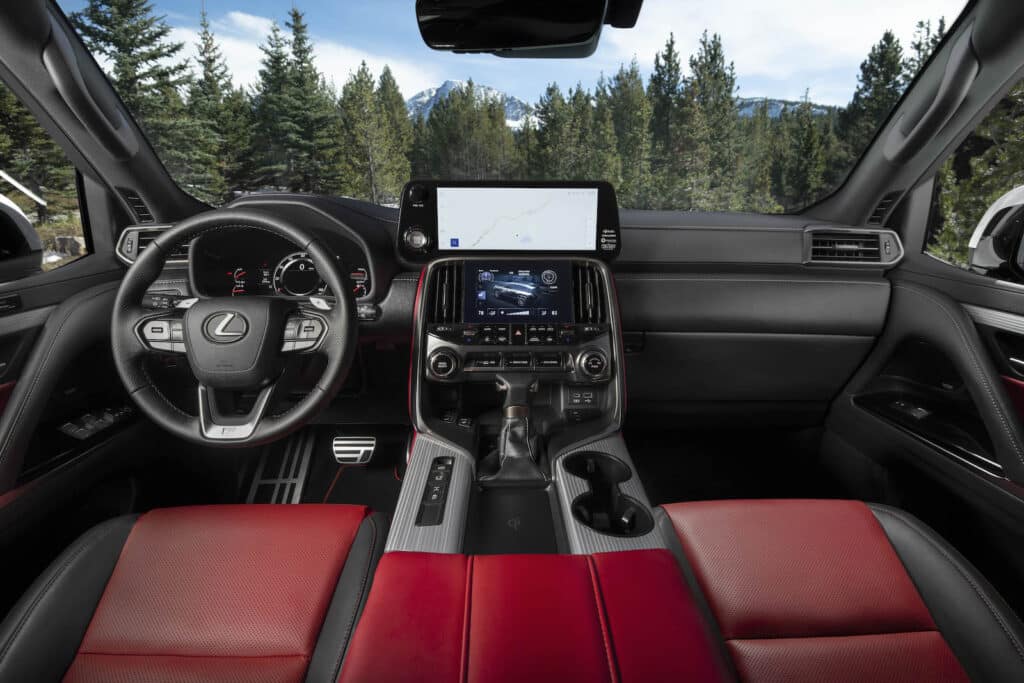 2022 Lexus LX 600 F Sport interior REL