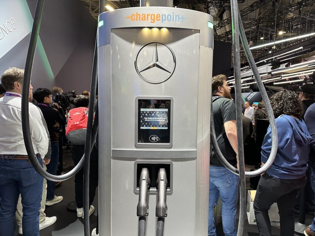 Mercedes EV charger at CES 2023
