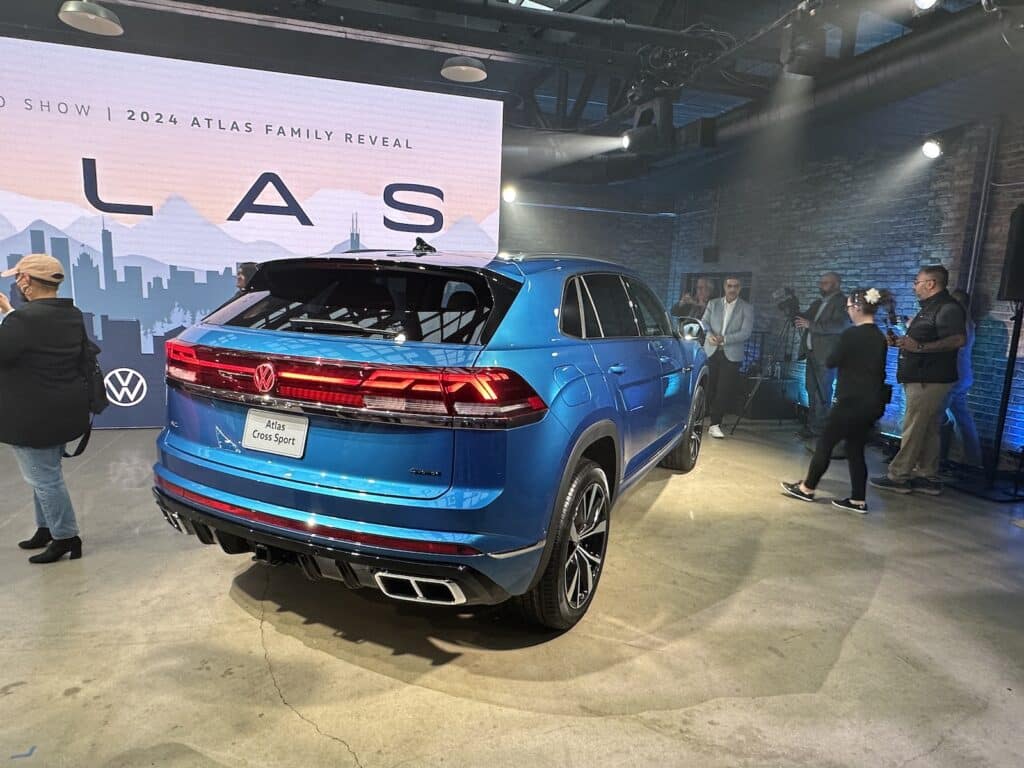 2024 VW Atlas Cross Sport reveal rear Chicago 2023