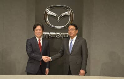 Mazda names Moro CEO handshake REL