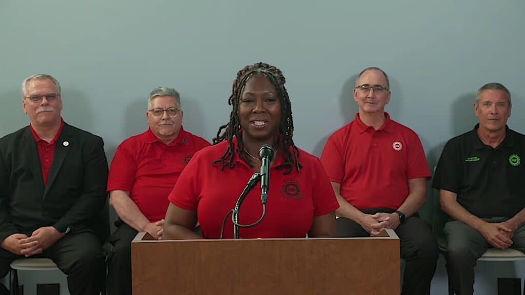 UAW Margaret Mock intro for town hall car 5-23