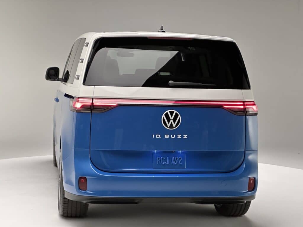 VW ID.Buzz on turntable rear liftgate