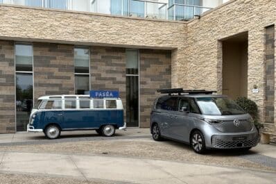 new and old VW vans